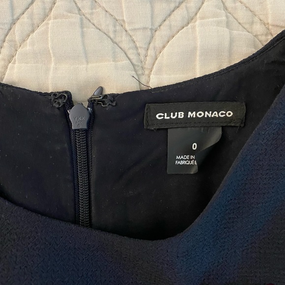 Club Monaco | Archibelle Bell Sleeve Dress — Navy Blue | Size 0 - Picture 5 of 15